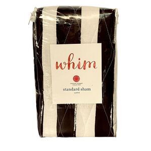 Martha Stewart Collection WHIM Black & White Stripe Standard Pillow Sham NEW